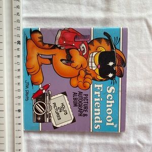 VINTAGE GARFIELD school friends autograph book